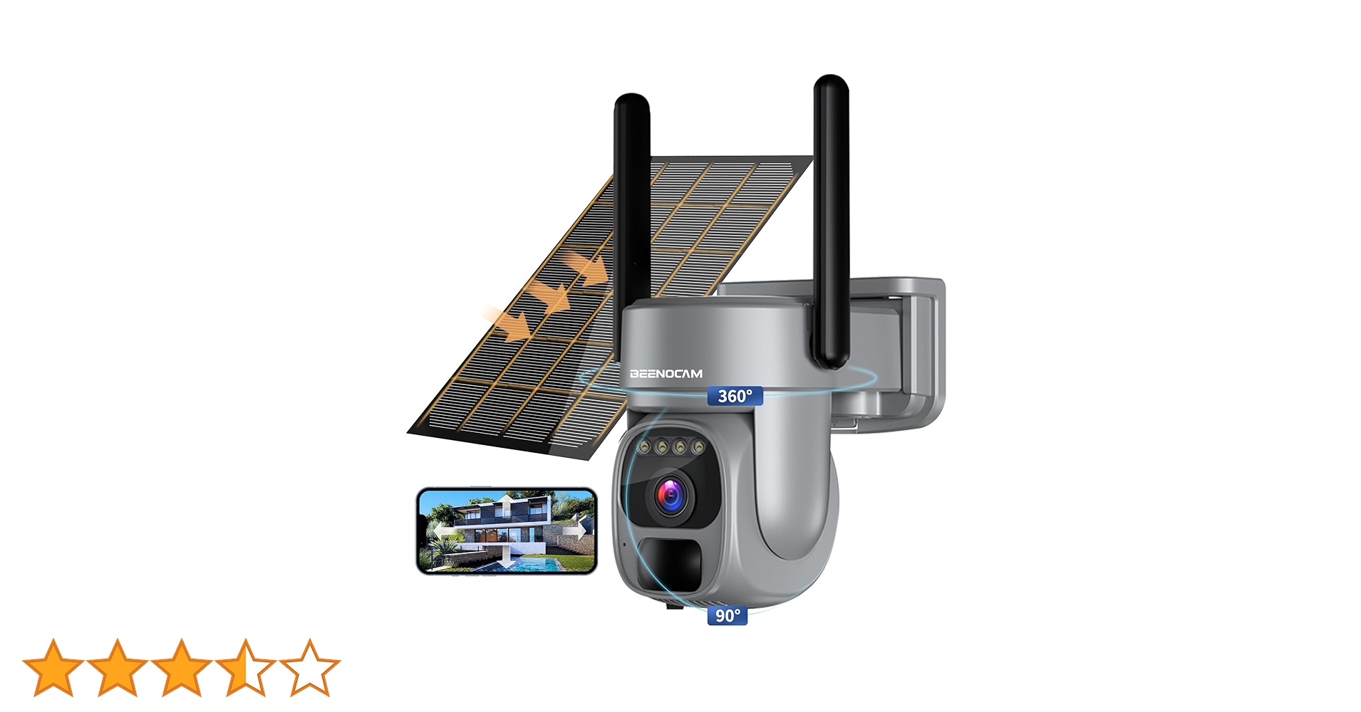 Amazon.co.jp: BEENOCAM 防犯カメラ 屋外 ソーラー ワイヤレス